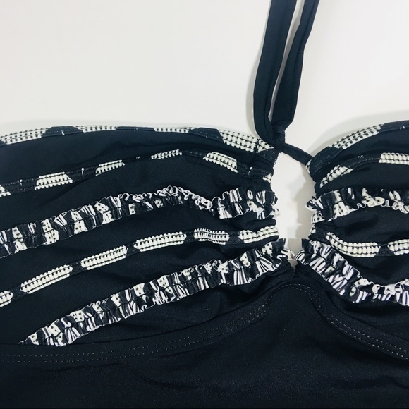 Kenneth Cole Reaction | Black & White Tankini XL - Picture 2 of 8